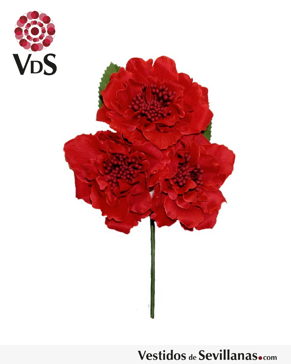 Ramillete HELLE 3 Flores Tallo T.M_3col
