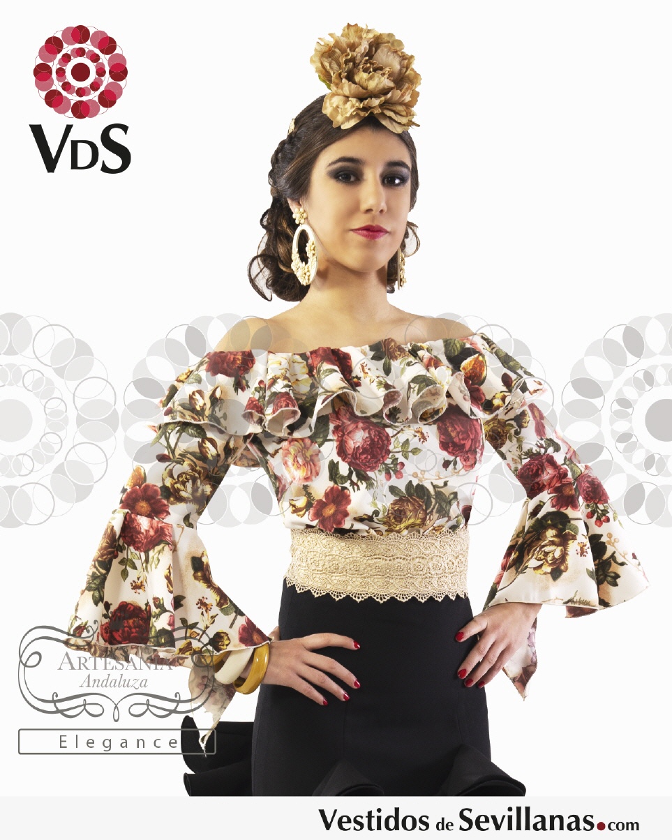 Blusa RUMBA, en Biolastic  Flores (T.S)_3col