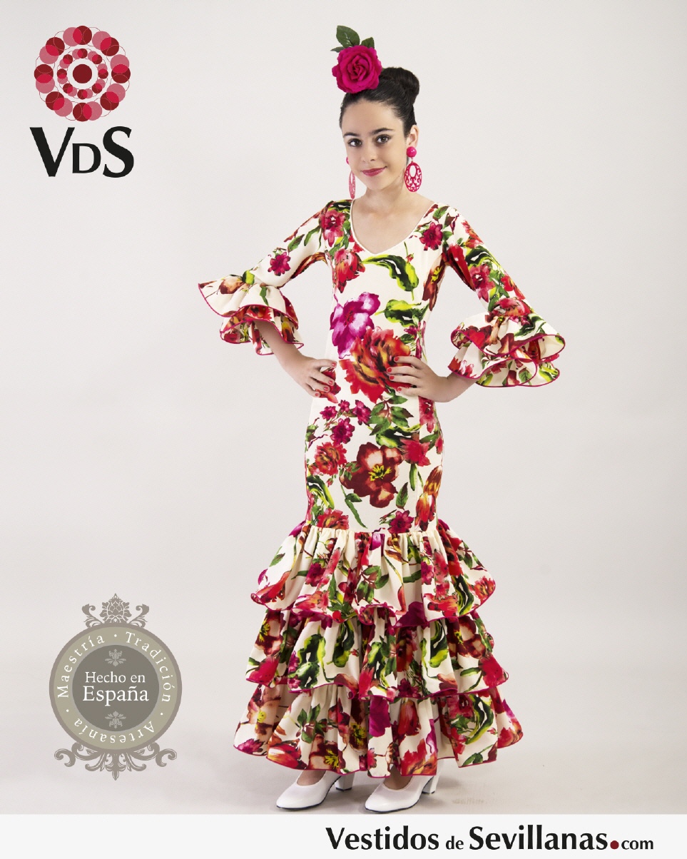 Traje de baile Ni&ntilde;a ROCIERO_3col